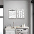 Symbols and Stain Removal Laundry Sign Canvas Art, Black White Painting for Laundry Room Decor 16x20 Inch