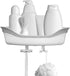 SlipX Solutions Patented Corner Shower Basket Caddy - Adjustable Storage Organizer with Power Lock Suction Cups, 2 Hooks