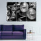 Pictures for Living Room - Black and White Gear Engine Artwork 3 Piece Canvas Prints Framed Wall Art House Decor 42"
