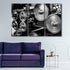 Pictures for Living Room - Black and White Gear Engine Artwork 3 Piece Canvas Prints Framed Wall Art House Decor 42"