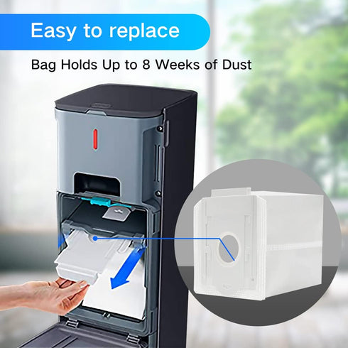 Dust Bags for Samsung ADB90/XAA, Replacement Disposal Bag for Cleaning Station Vacuum Cleaner with Dustbin, 8 Pack
