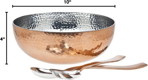 Godinger Hammered Bowl with Server, Copper, 12 Ounces