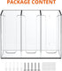 Richboom Acrylic Coffee Cup and Lid Storage Organizer, 3 Compartments, Clear Holder