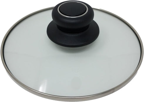 Cookware Universal Replacement Lid Knob, Heat Resistant Bakelite Kitchen Pot Lid Handle, Black w/Silver Lining (1)