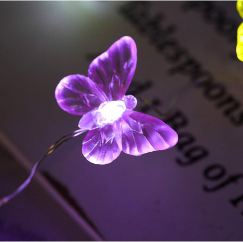 8 21.1ft 40 Butterfly String Lights,Twinkle Lights Lighting Mode Waterproof LED USB Plug in with Remote Control