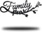 Family Wall Decor Metal Sign, Cursive Word Black Iron Home Art for Rustic Kitchen Decoration