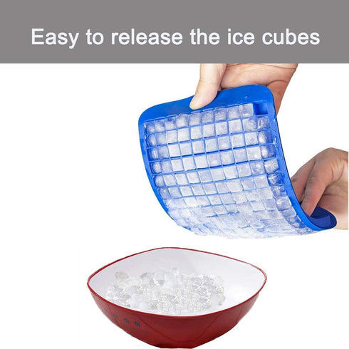 LeeYean Silicone Mini Ice Cube Trays 2 Pack, 160 Small Ice Cube Molds for Chilling Whiskey Cocktail, BPA Free Flexible