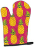 Caroline's Treasures BB5136OVMT Pineapples on Pink Heat Resistant Oven Mitt for Hot Pans, Kitchen Mitt, Cooking Baking
