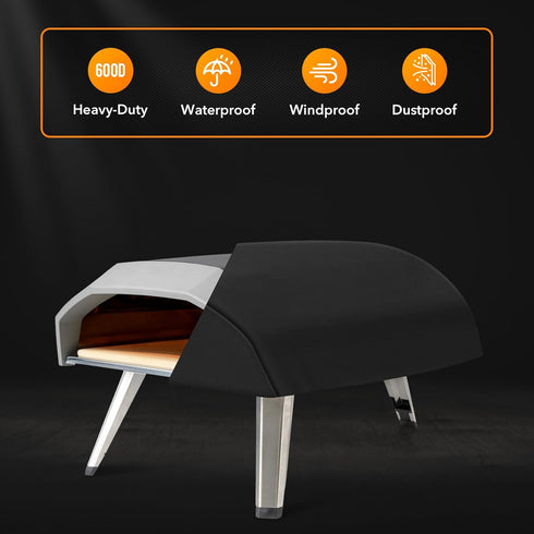 ZBXFCSH Heavy Duty 600D Polyester Cover for Ooni Koda 12 Gas Pizza Oven, Portable Indoor Outdoor Waterproof BBQ Cover.