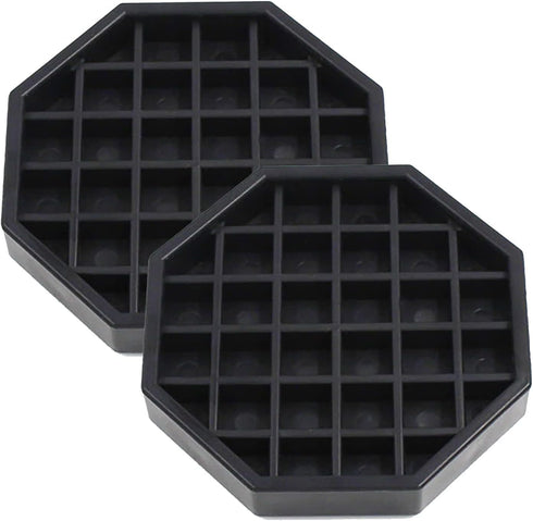 Drip Trays, 4" Octagon Black Plastic Coffee Drip Tray with Honeycomb Grid, Pack of 2 (2 Pcs 4")