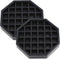 Drip Trays, 4" Octagon Black Plastic Coffee Drip Tray with Honeycomb Grid, Pack of 2 (2 Pcs 4")