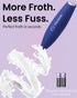 Elementi Milk Frother Wand & Matcha Mixer, Mini Electric Whisk for Coffee, Handheld Frother & Stirrers (Sapphire Blue)