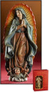 Our Lady of Guadalupe Statue, Resin Figurine with Prayer Gift Box, 4 Inch