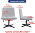 Acoolser Armless Chair Slipcover Criss Cross Accent Mid Back Wide Seat Swivel Task Chair Protector Stretch Removable