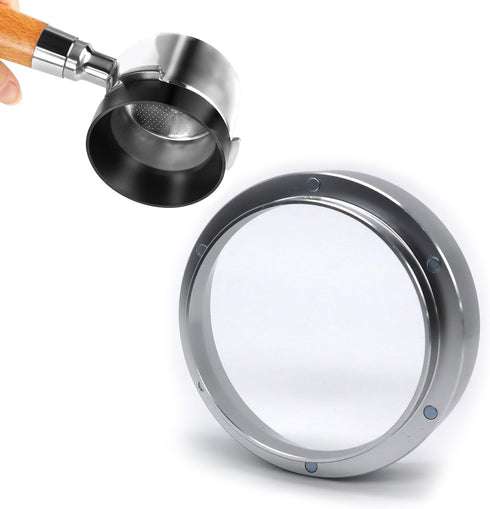 1pc Espresso Dosing Funnel, Aluminum Coffee Dosing Ring for Home Coffee Bar (51mm, Silvery)