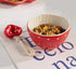 Mushroom Small Soup Bowl, Safety Matt Ceramics 4.3'' Rice Bowls, Cute Mushroom Spoon for Noodles & Salad