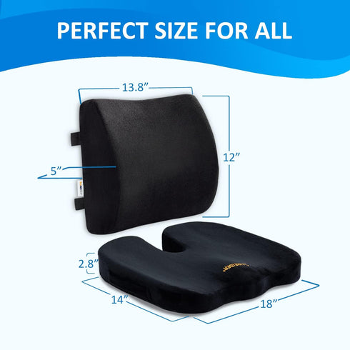 Tailbone SAIREIDER Seat Cushion and Lumbar Support Pillow for Office Chair, Memory Foam Car Seat Cushions Back Support