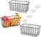LeleCAT 3 Set Black Adhesive Over the Cabinet Door Wire Baskets for Kitchen, Pantry, Bathroom Shelf Storage