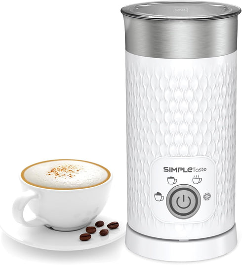 SIMPLETASTE Milk Frother, 4-in-1 Electric Milk Steamer, Automatic Foam Maker and Milk Warmer for Latte, Cappuccinos