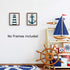 HPNIUB Nautical Art Print Set of 3 (8”X10”), Lighthouse, Steering Wheel, Anchor, Navigation Print for Baby Boy