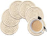 Gracelife 6pcs Round Drink Cup Mats, Pure Cotton Thread Weave, Absorbent Scald-proof Coasters, Beige