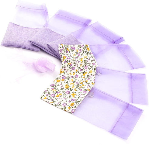 Empty Sachet Bags - Linen Fabric Organza Gauze Bags for Lavender, Spice, and Herbs