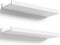 Boswillon Floating Shelves Wall Mounted Set of 2, Modern White Shelves for