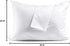 FAUNNA 600TC 100% Cotton Pillow Protectors - Queen Size (20x30), 4 Pack, Oeko-TEX Certified, White