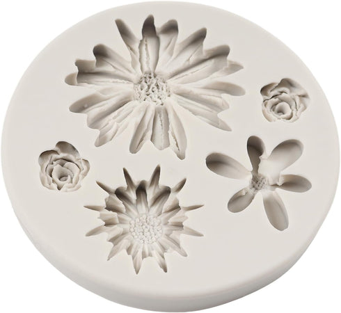 Chrysanthemum Flower Silicone Mold, Daisy Flower Fondant Molds for Cake Decoration, Cupcake Topper, Chocolate Candy,