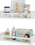 Elba Set 2 You Have Space Floating Book Shelves for Kids Room Decor, Nursery Shelves for Wall, Bookshelf, White