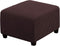 Square Jacquard Ottoman Covers Ottoman Slipcovers Folding Storage Stool Protector Elastic Bottom