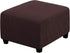 Square Jacquard Ottoman Covers Ottoman Slipcovers Folding Storage Stool Protector Elastic Bottom