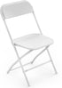 VINGLI 1 Pack White Plastic Folding Chair, Indoor Outdoor Portable Stackable Commercial