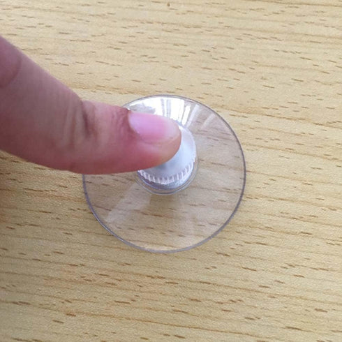 BlingKingdom 6pcs Suction Cup Glass Pads - Clear PVC Plastic Sucker Pads with Extra Strong Adhesive