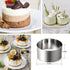 Round Cake Rings Set of 8, Stainless Steel Mousse and Pastry Mini Baking Mold with Food Presses