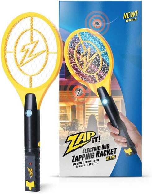 Zap It! Mini Bug Zapper Racket - Rechargeable Mosquito & Bug Zapper - 4,000 Volt, USB Charging, Safe to Touch