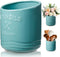 AISBUGUR Large Ceramic Utensil Holder, 7.5" H×6.3" W with Slanted Mouth, Non-Slip Cork Base for Kitchen Decor