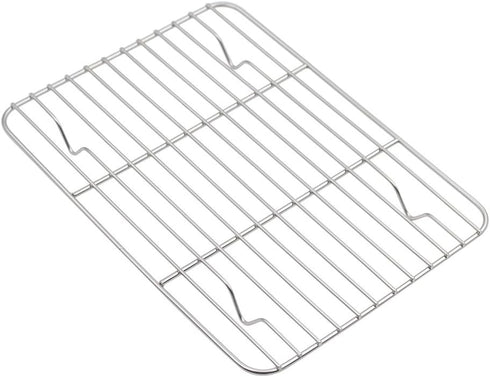 Baking Sheet with Rack Set, Stainless Steel Cookie Sheet and Cooling Rack, 9.5" X 7" X 1"