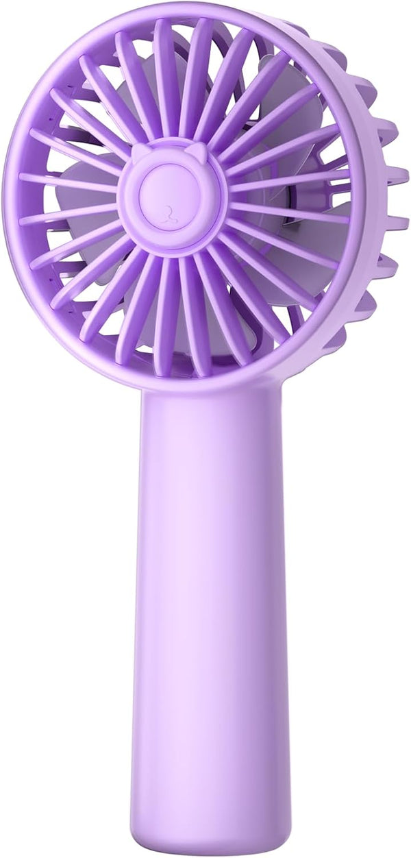 Mini Portable Fan, Small Handheld USB Rechargeable Fan with 3 Speeds, Battery Operated Personal Fan for Travel Office