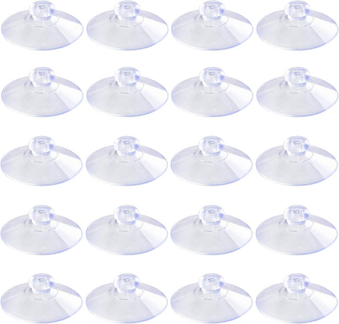 Pawfly 20 Pack Suction Cups, 1.8 Inch, Small Rubber Suction Cups for Home, Kitchen, Bathroom Organization, Christmas