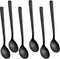 Espresso Spoons 6 PCS - 6.5 Inches Coffee Spoons with Anti-Slip Striped Handle, 18/8 Stainless Steel Set