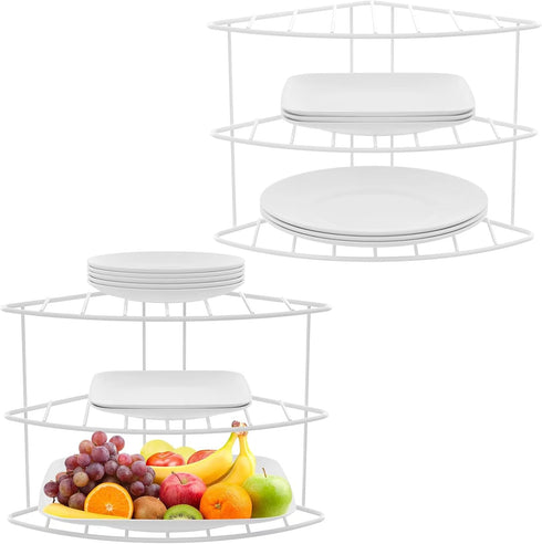 yaenoei 3-Tier Kitchen Details Corner Shelf Organizer | Cabinet & Countertop Storage |
