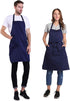 BIGHAS Adjustable Bib Apron with Long Ties for Women Men, 18 Colors Chef Kitchen Cooking