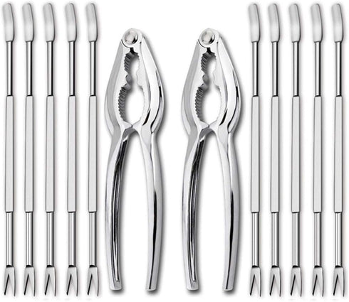 Artcome 12 Pieces Seafood Tools Set including 2 Lobster Crab Crackers and