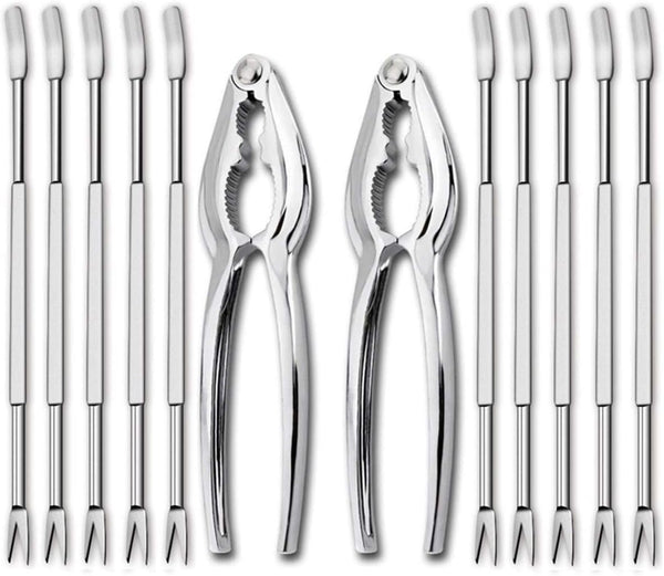 Artcome 12 Pieces Seafood Tools Set including 2 Lobster Crab Crackers and