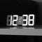 mooas 3D Pure Mini White LED Clock Multi-Function LED Clock Calendar Alarm Temperature 8.5"