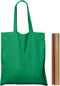 NPBAG 5 Pack Green Cotton Tote Bags 15'' x 16'' - Lightweight Blank Bulk Cloth Bags with 1pc PTFE Teflon Sheet