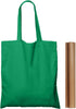 NPBAG 5 Pack Green Cotton Tote Bags 15'' x 16'' - Lightweight Blank Bulk Cloth Bags with 1pc PTFE Teflon Sheet