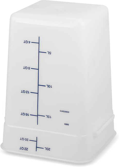 Carlisle FoodService Products Squares Square Food Storage Container, Stackable Design for Catering, 22 Quarts