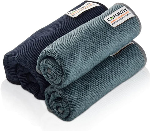CAFEMASY Barista Cleaning Towel with Hook, Pack of 3pcs Soft Microfiber Cloth for Espresso Machine